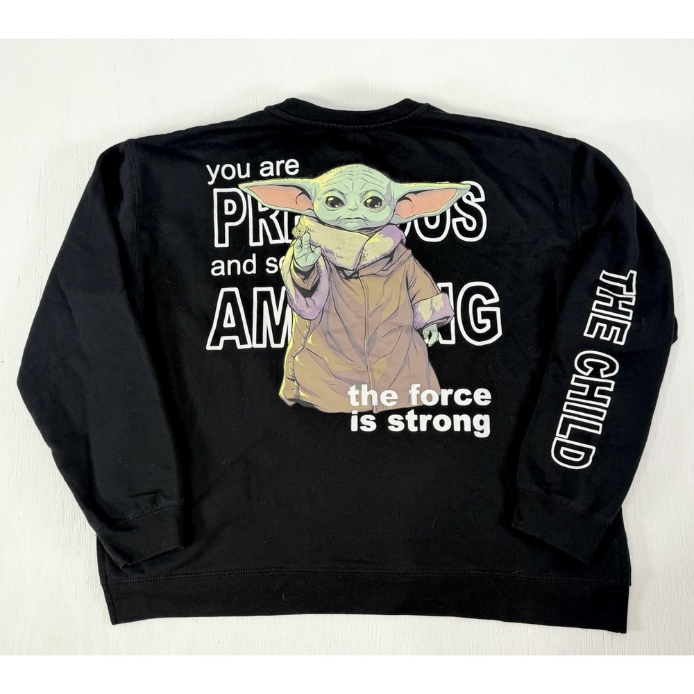 Licensed Star Wars Mandalorian Baby YODA Grogu women's FLEECE Sweatshirt XXL
